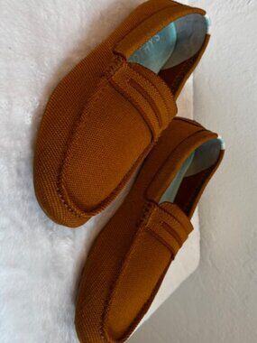 Rothy’s Driving Loafers Size 10 Camel Washable Knit Slip On Flats